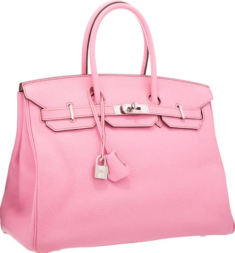 pink leather hermes bag|hermes bag leather types.